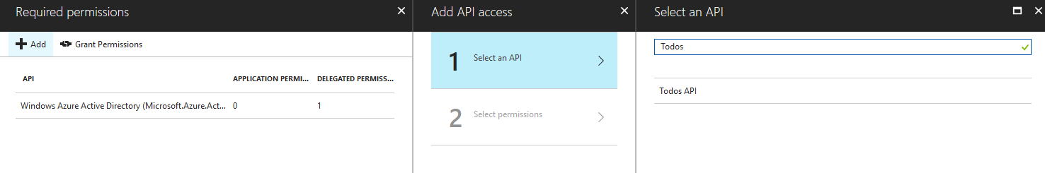 Selecting the API